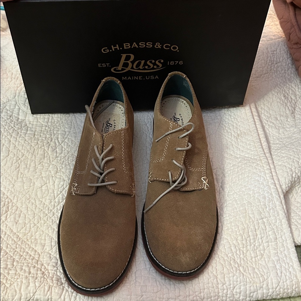 G.H. Bass & Co. Brown Suede Oxfords